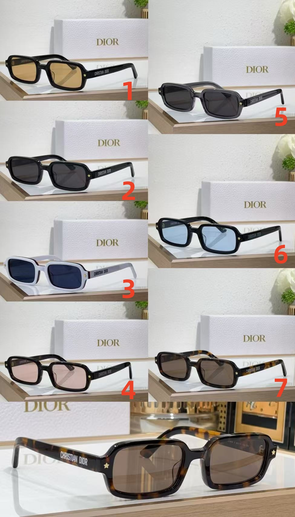 D*or pacific s3i rectangular glasses