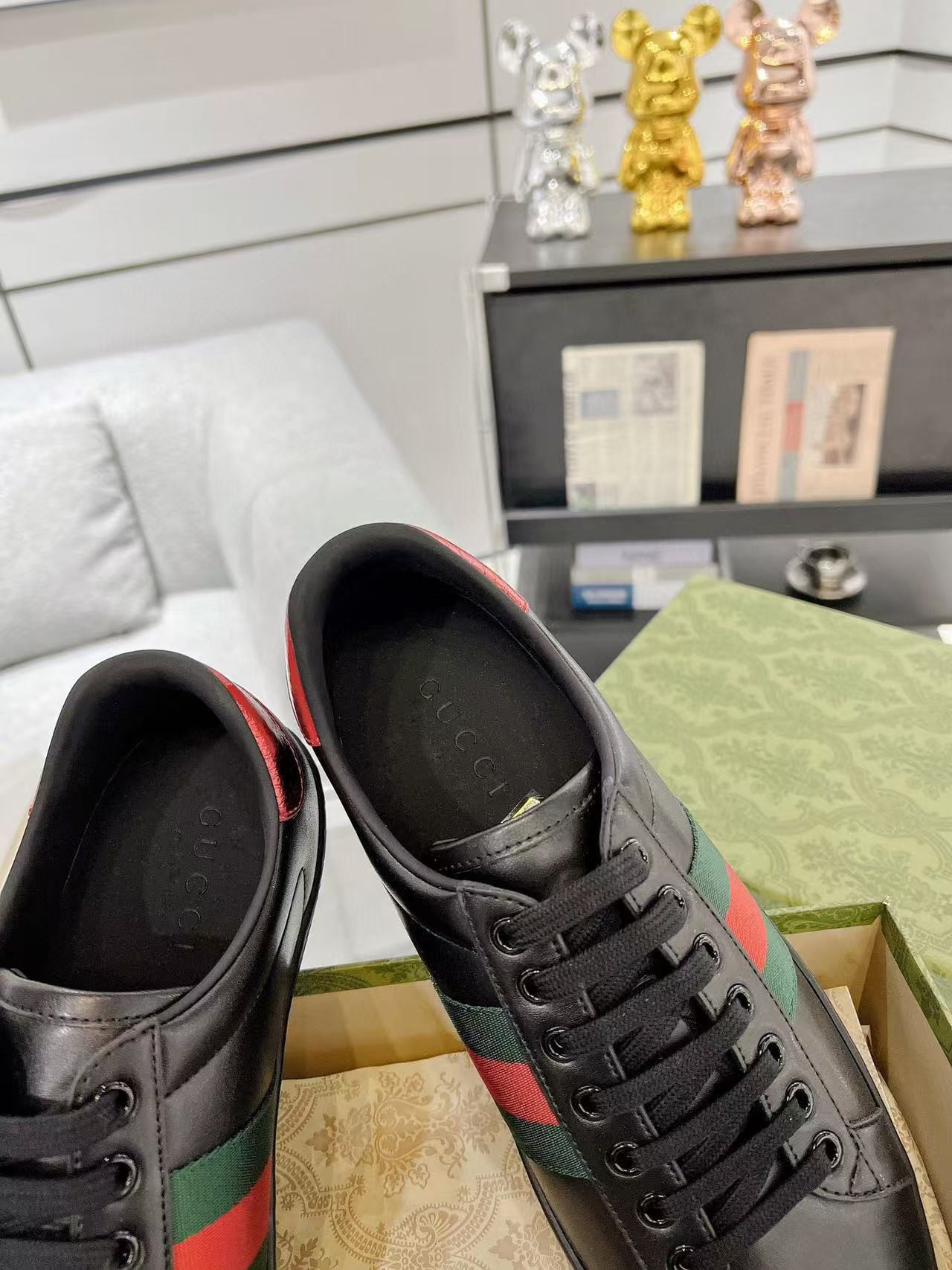 ua G*u*i ace sneaker black