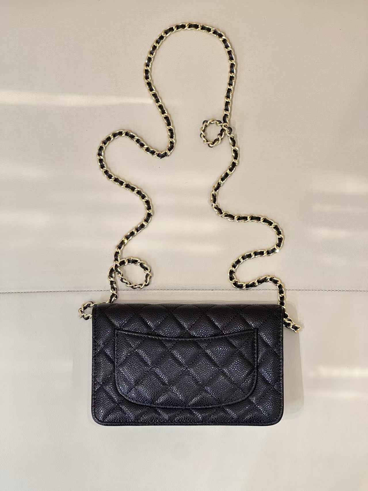 Ch*el woc classic wallet on chain 13x19cm