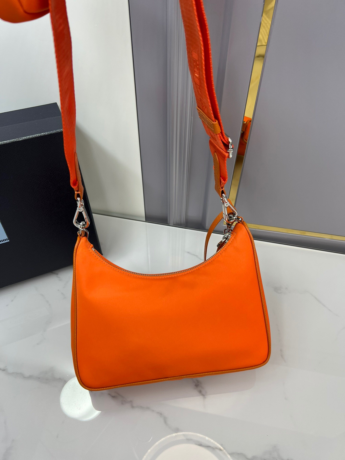 Pra*a re-edition 2005 re-nylon bag orange