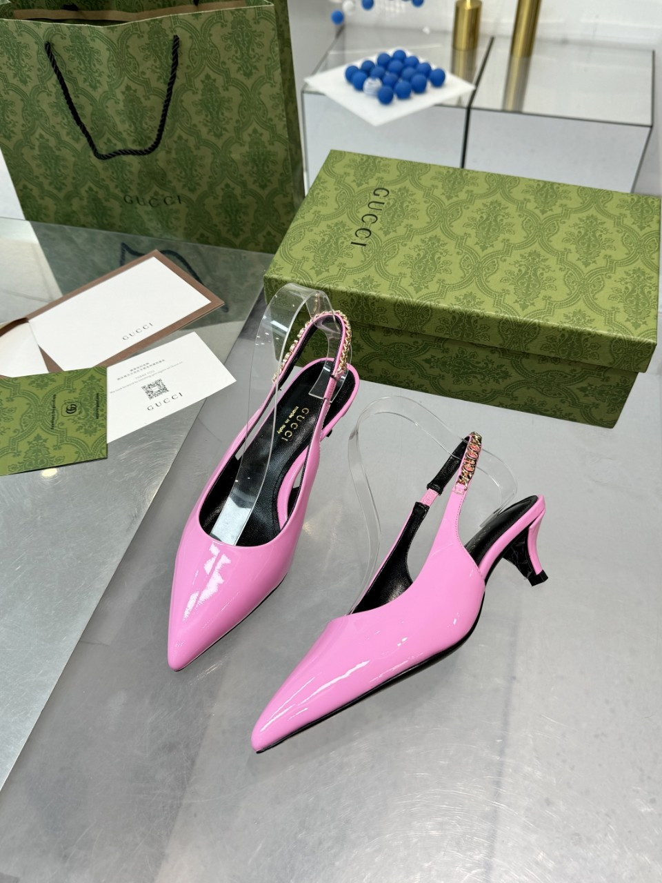 G*u*i signoria slingback pump mid-heel shoes