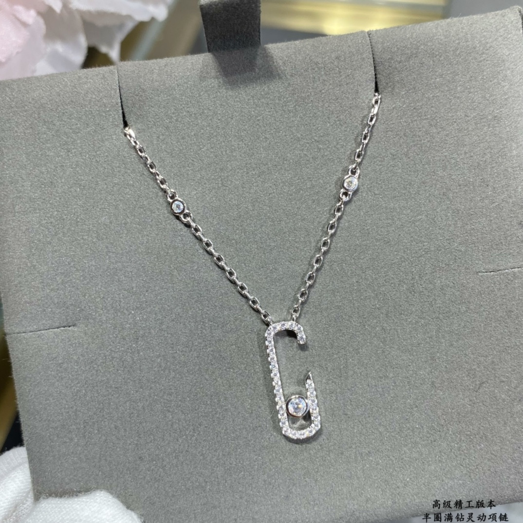 messika semi-hoop full Di*m*nd moving necklace
