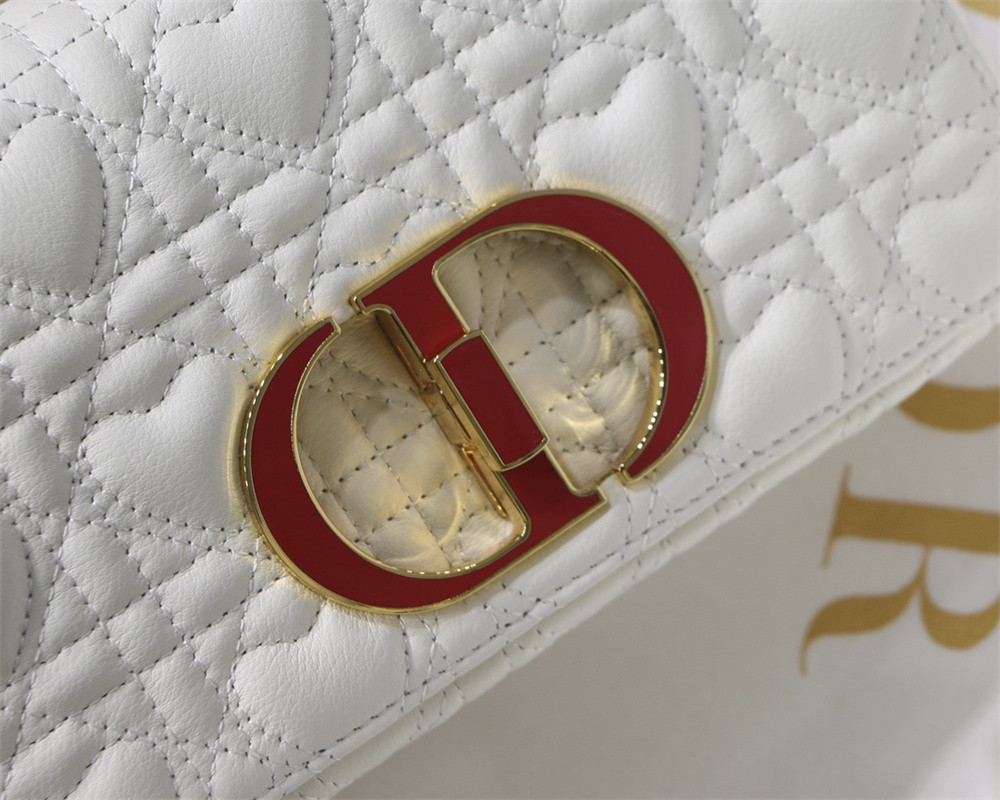 small D*or caro bag amour ivory 20 x 12 x 7 cm