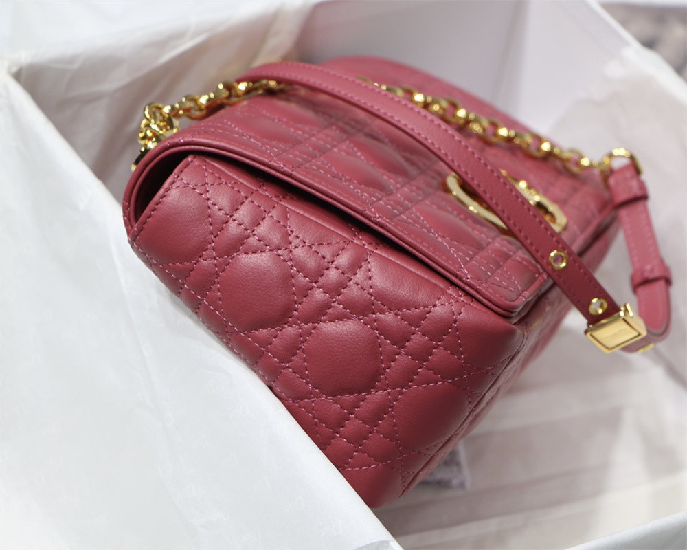 medium d*or caro bag S*pple cannage calfskin 25.5 x 15.5 x 8 cm
