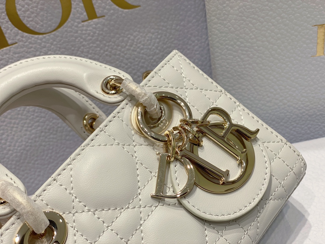 D*or mini lady d-joy bag white 16 x 9 x 5 cm