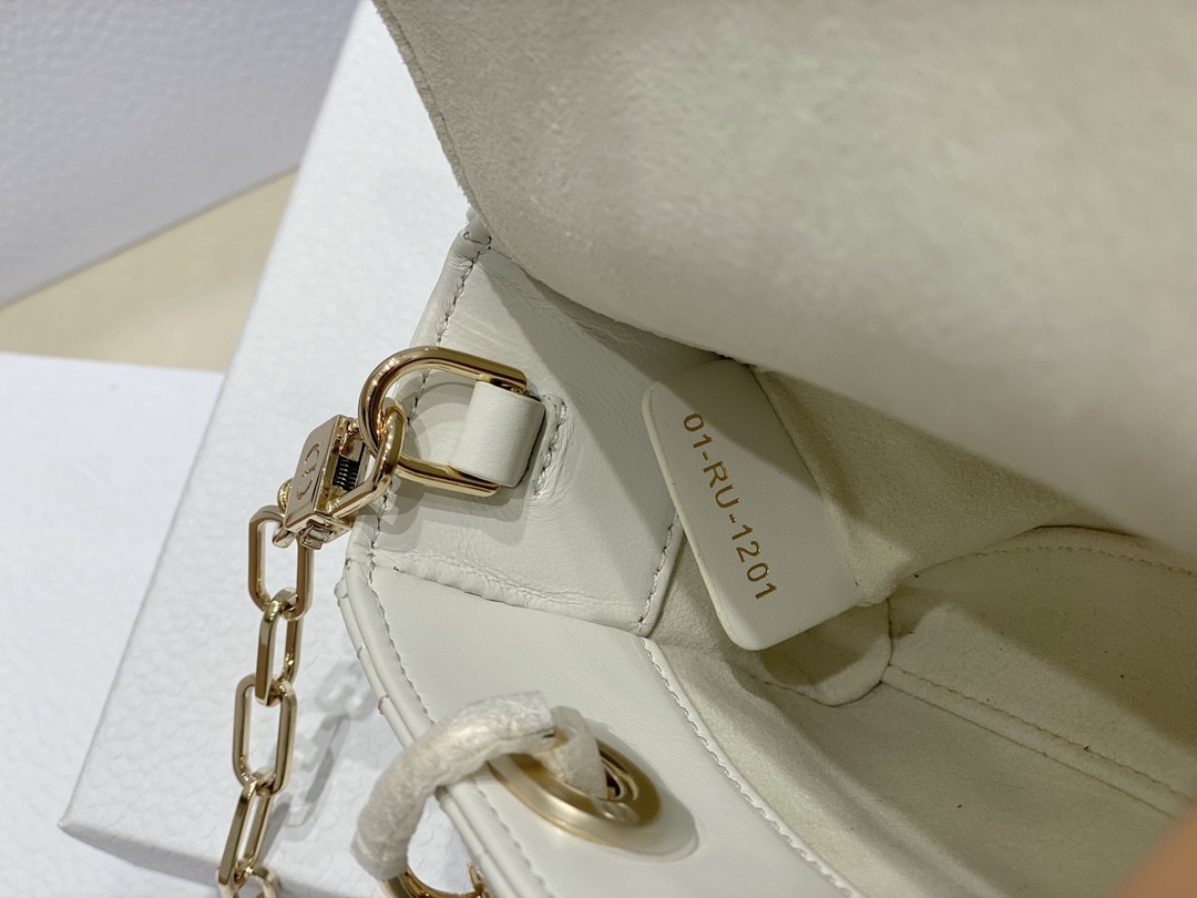 D*or mini lady d-joy bag white 16 x 9 x 5 cm
