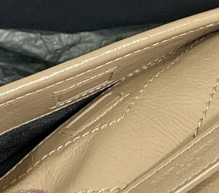 Y*L niki baby in vintage leather dark beige 8.2 x 6 x 2.9 inches