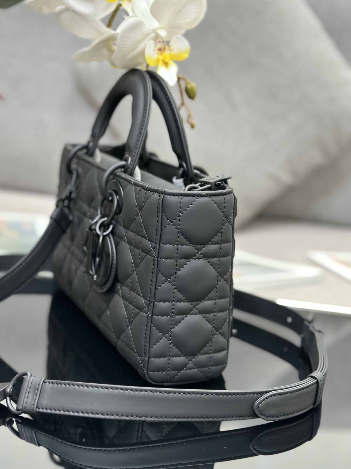 D*or lady d-joy bag medium gray 26 x 13.5 x 5 cm