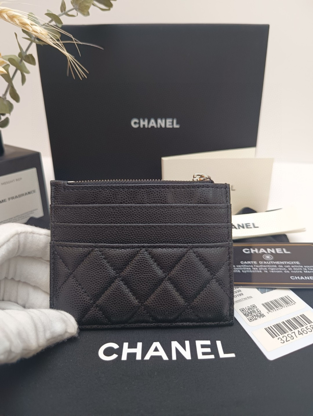 Ch*el card holder 9x11.5cm