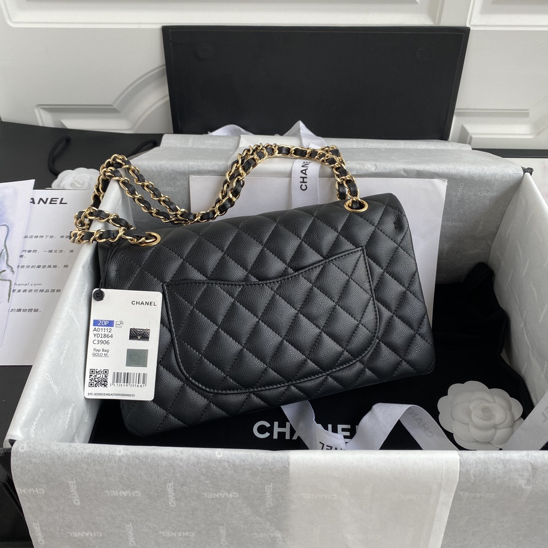Ch*el classic flap bag 15.5×25.5×6.5cm