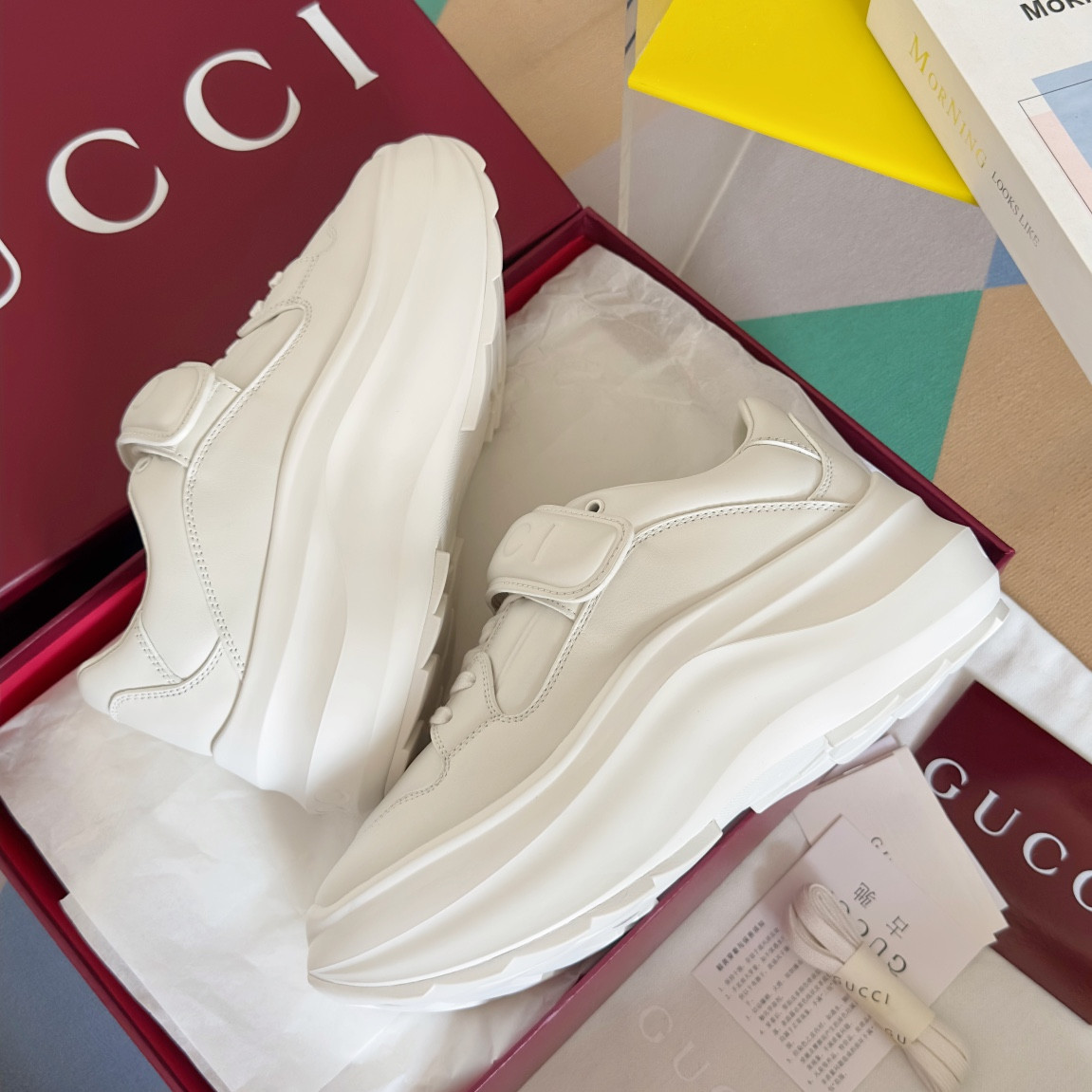ua G*u*i wave wedge sneaker