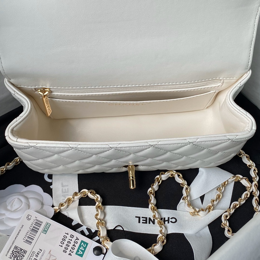Ch*el 24a mini classic handbag 12 × 20 × 6 cm