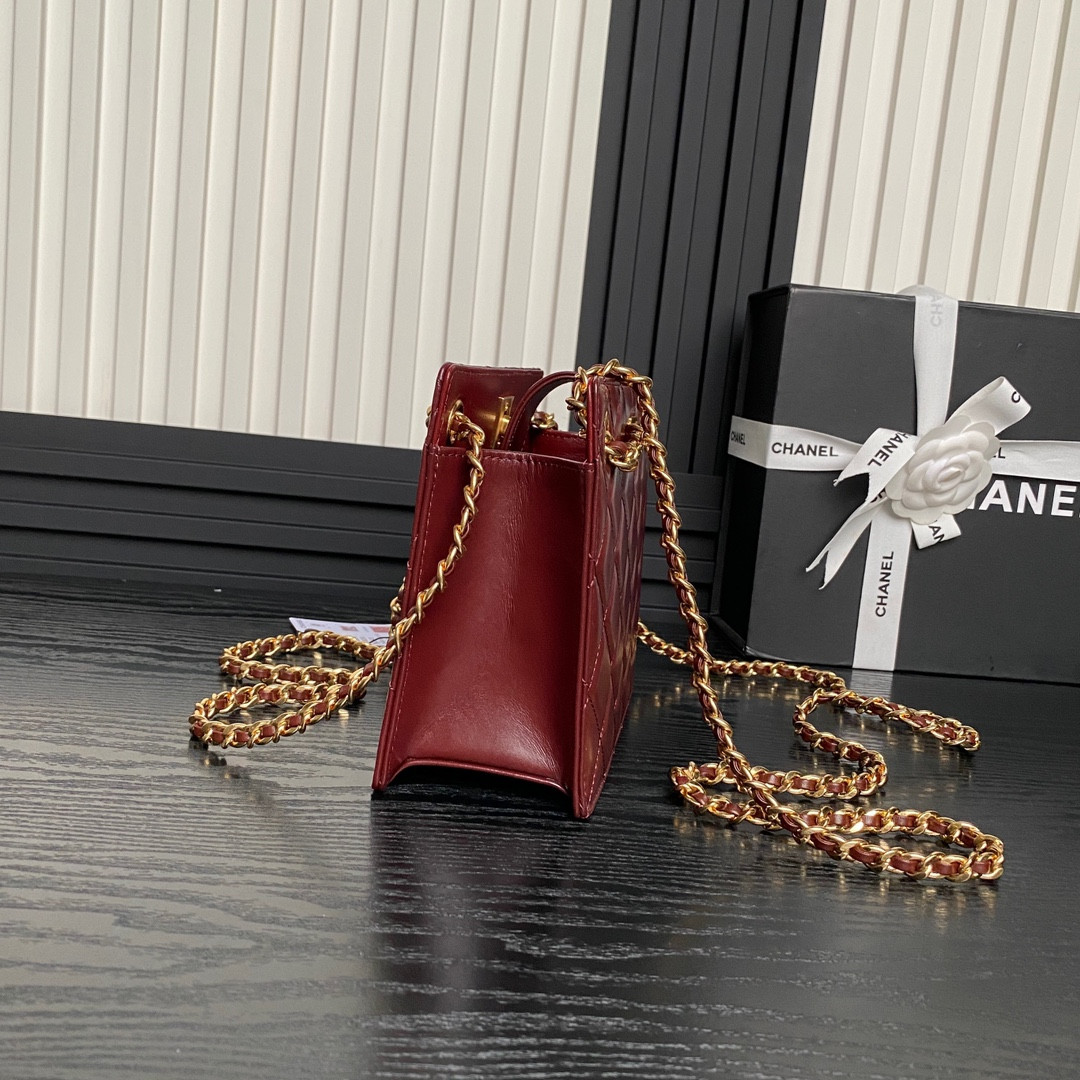Ch*el 24k handbag 16×21×7cm