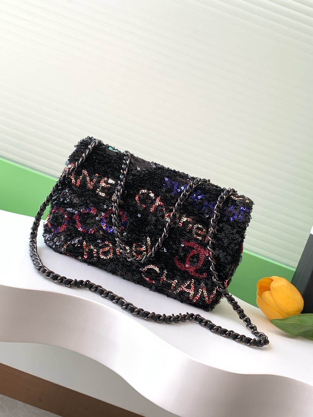 Ch*el flap bag 14x21x8cm