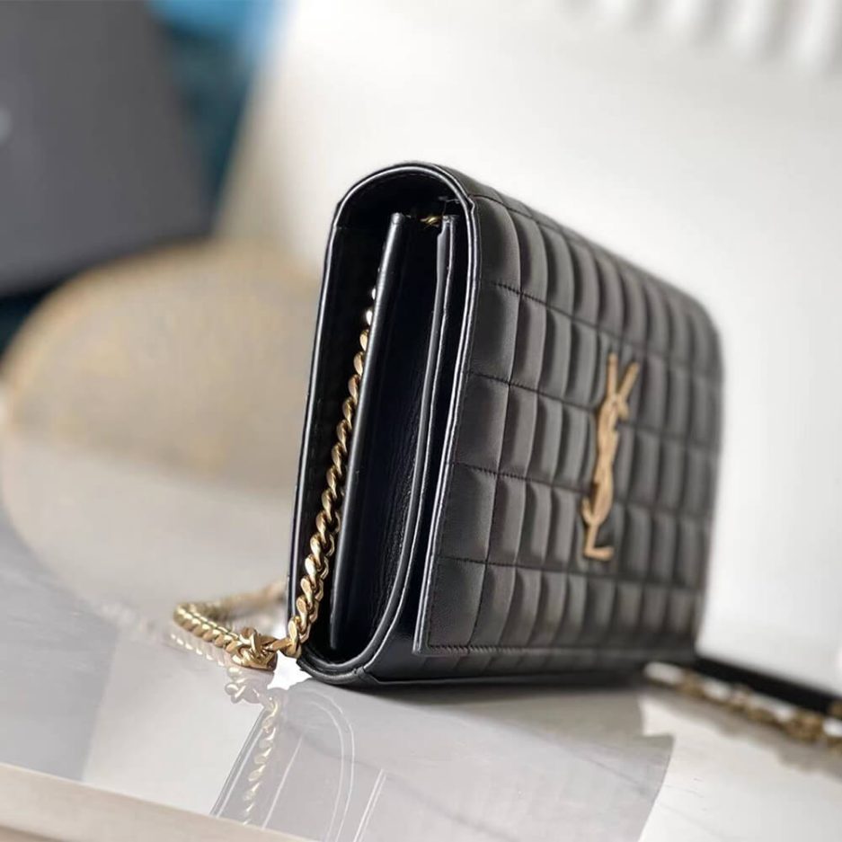 YSL LAMBSKIN CASSANDRE CHAIN WALLET
