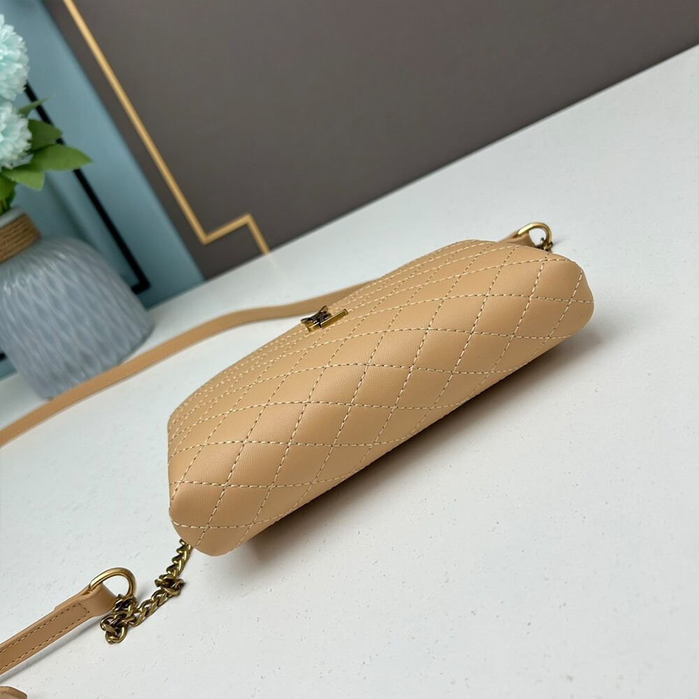 YSL Gaby zipped pouch in quilted lambskin